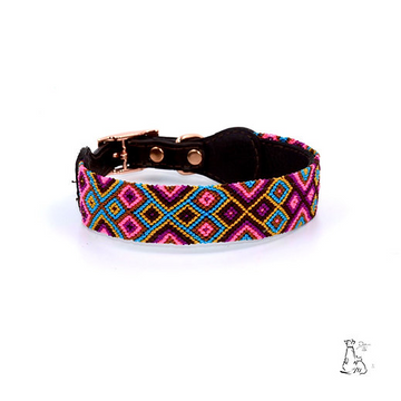 Dakini Collar Artesanal Para Perro Con Acabados de Lujo, Extra Resistente , Talla CH