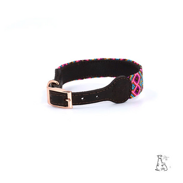 Dakini Collar Artesanal Para Perro Con Acabados de Lujo, Extra Resistente , Talla CH