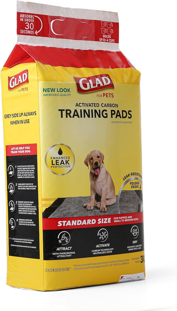 Glad Tapete Entrenador para Perro de Carbon Activado - 30 PIEZAS