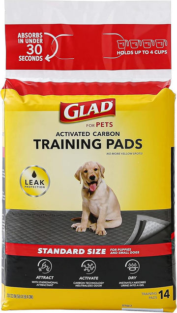 Glad, Tapete Entrenador Para Perro De Carbon Activado - 14 Piezas