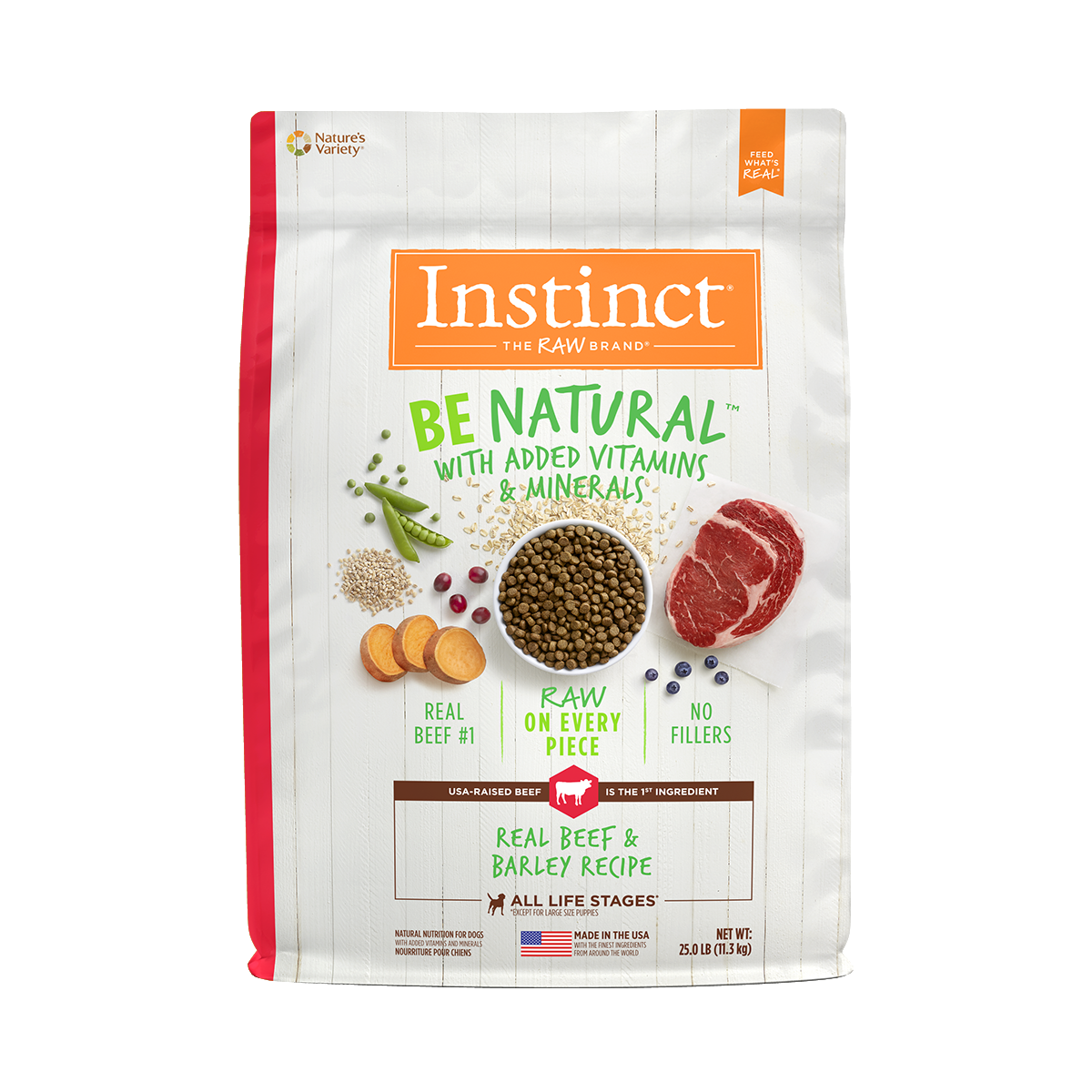 Instinct Be Natural Alimento para Perro con Carne de Res de 25 lb