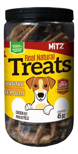 Mitz Premios Para Perro y Gato En Forma De Patitas De Pollo - 45 Piezas