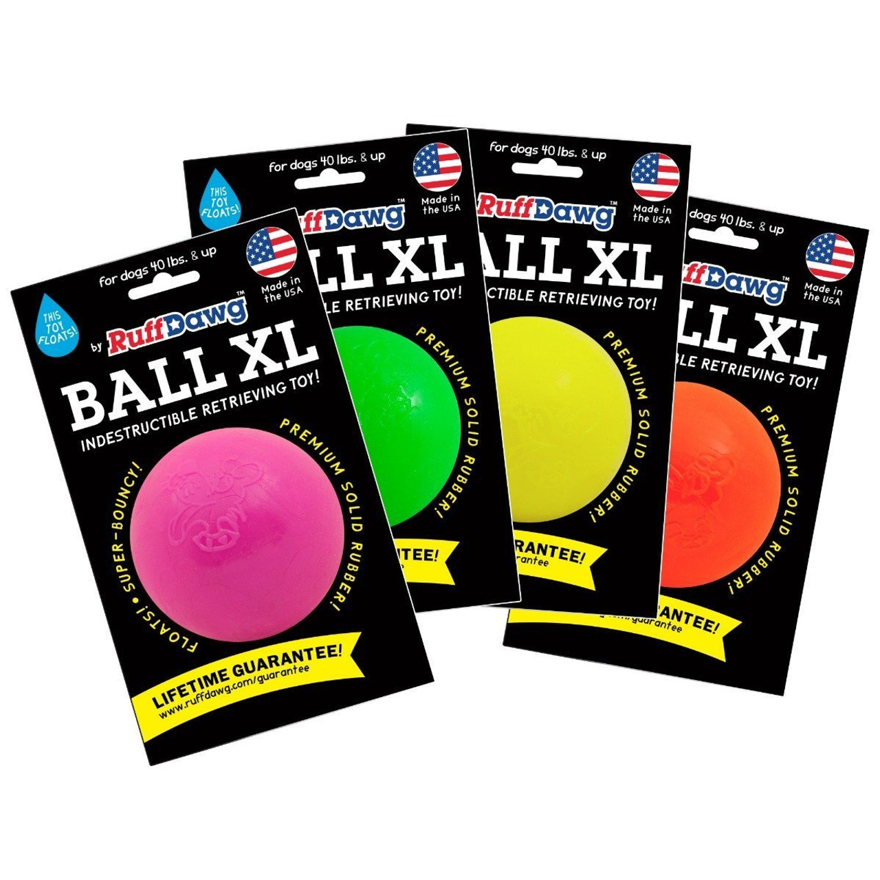 Ruff Dawg Ball XL Juguetes Indestructibles y Suaves Para Perros