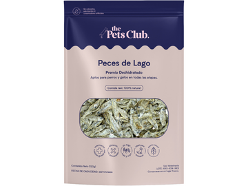 The Pets Club Premios Deshidratados Sabor Peces De Lago Para Perros y Gatos - 120 GRAMOS