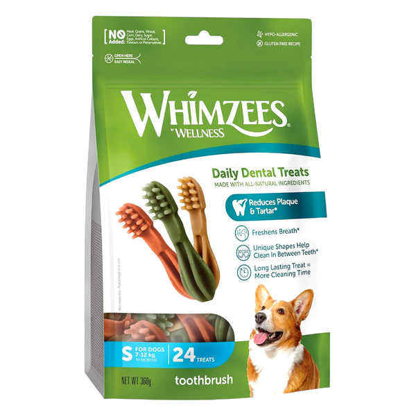 Whimzees Stix Premio Dental Vegetariano En Forma De Cepillo Chico Para Perro - 1 PIEZA