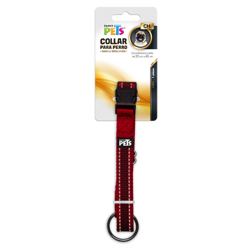 Collar Ch C/Ultra Grip Y Bandas Reflejantes Rojo Fl8721