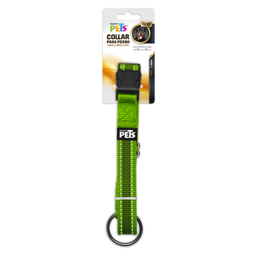 Collar Gde C/Ultra Grip Y Bandas Reflejantes Verde Fl8725